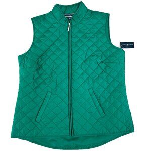 Karen Scott Sport Vest Women Marine Green Size M